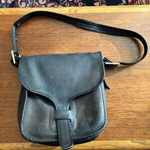 Black Leather Crossbody Bag